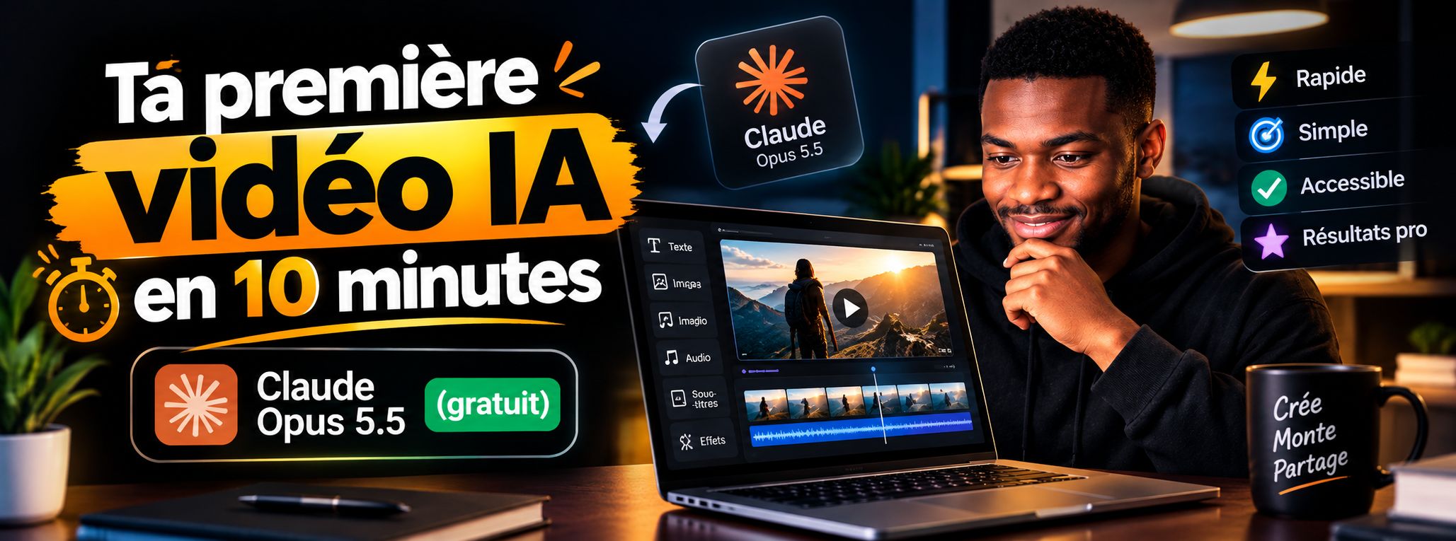 Ta première vidéo IA en 10 minutes avec Claude Opus 5.5 gratuitement