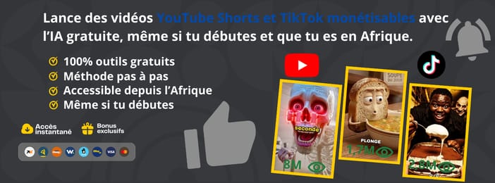 Créez des vidéos YouTube Shorts et TikTok monétisables  sans payer aucun d'abonnement d'outils d'IA.