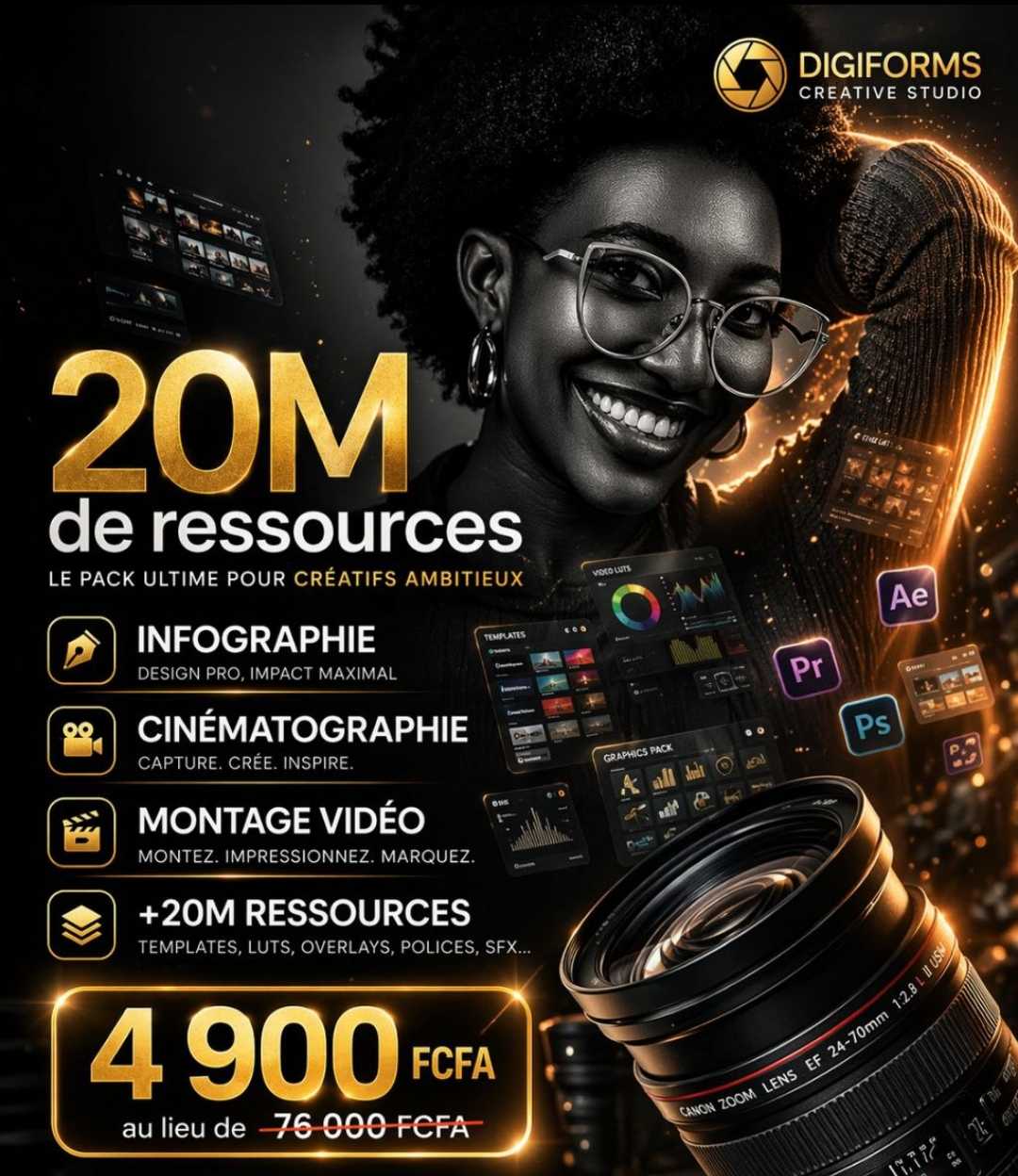 Pack de 20 M de ressource infographie