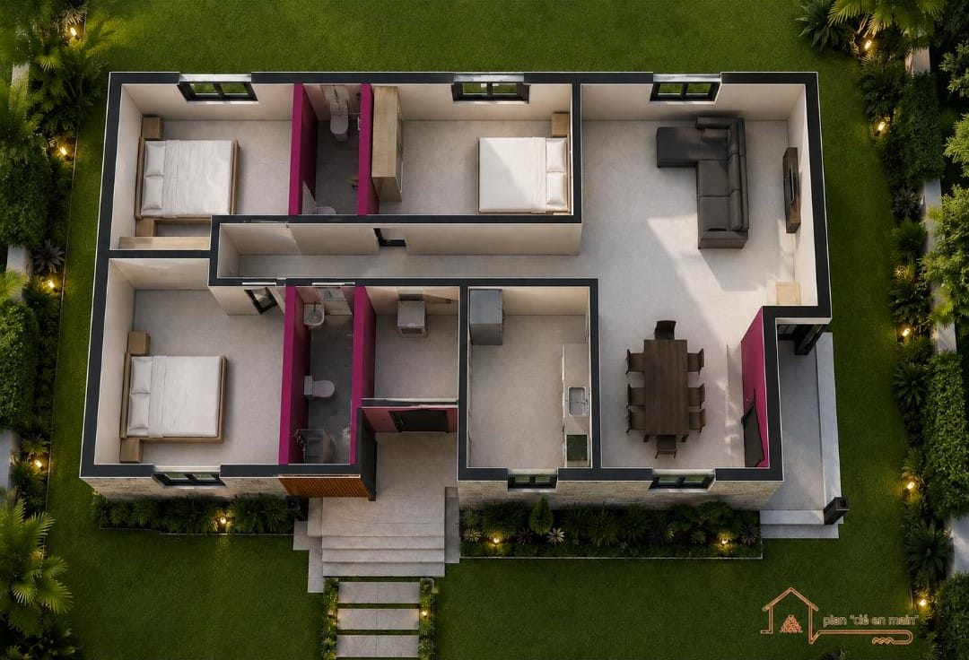 Villa contemporaine de 3 chambres — Dossier Technique Complet