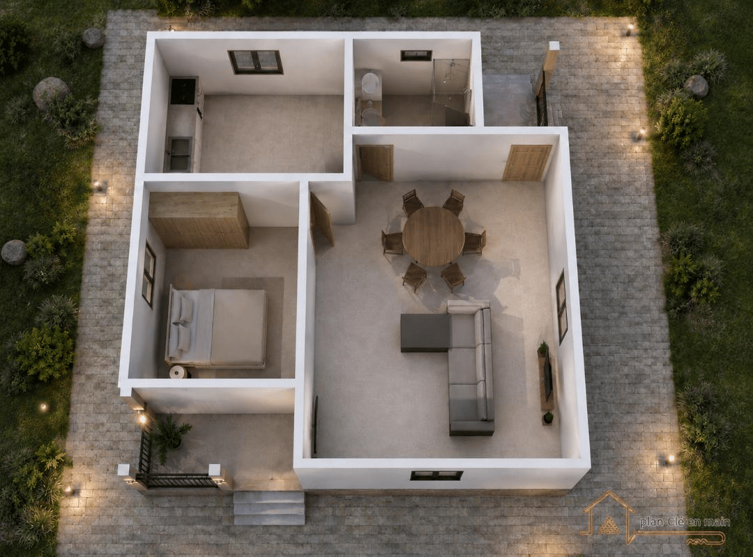 Projet Maison Confort de 1 Chambre – Documents Techniques Complets