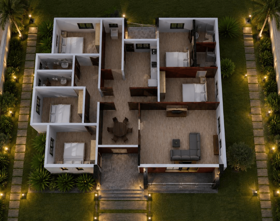 Projet d’une Villa Contemporaine de 5 Chambres - Documents Techniques Complets