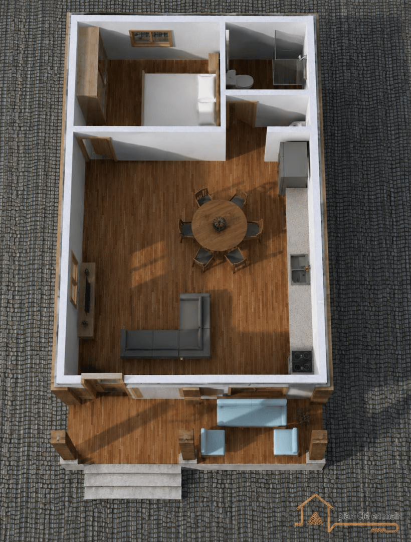 Projet Maison Prestige de 1 Chambre — Documents Techniques Complets