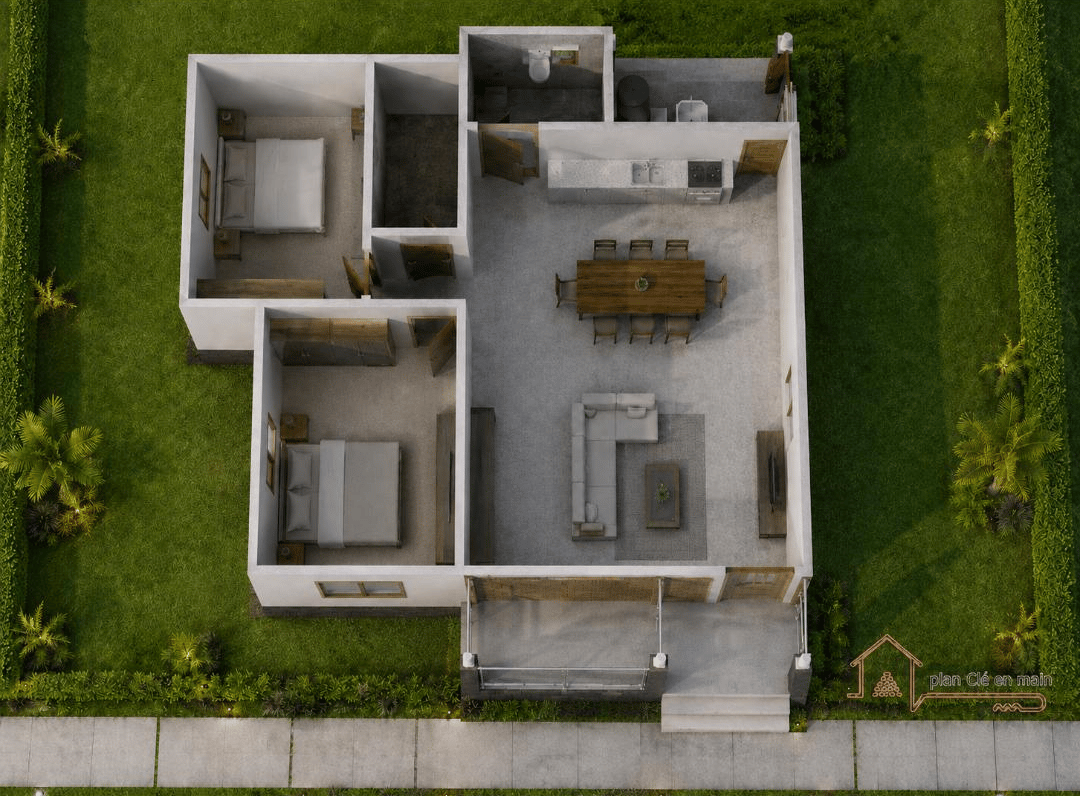 Projet Maison Premium de 2 Chambres — Plan « Clé en Main »