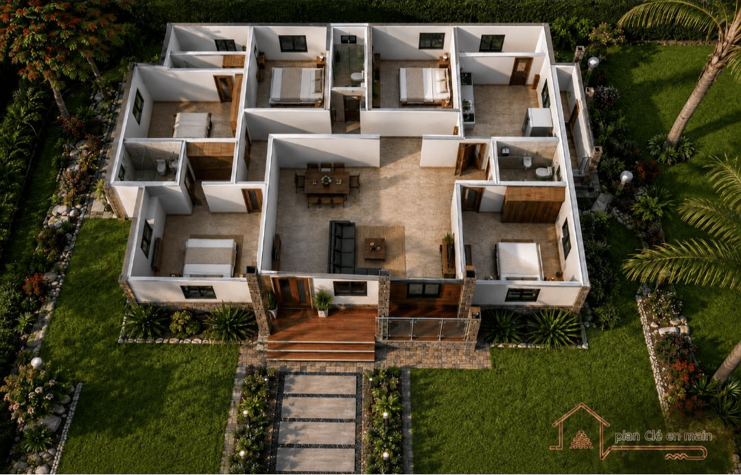 Projet d’une Villa moderne d’exception de 5 chambres – Pack de Plans et Documents Techniques