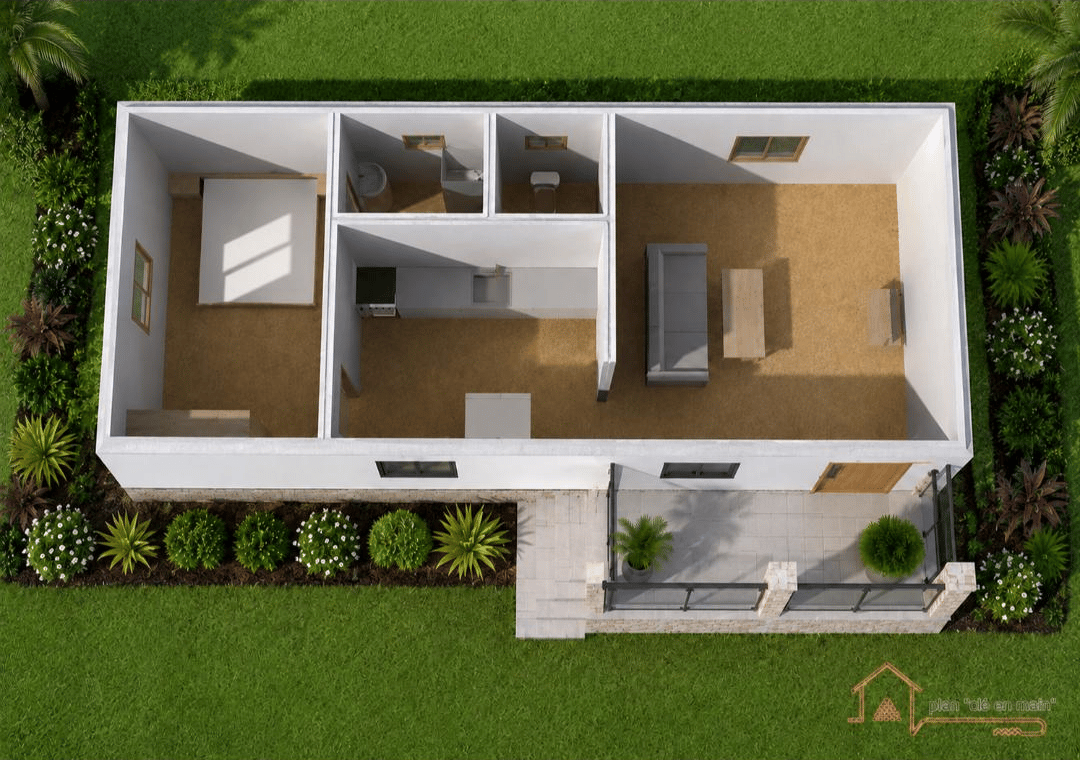 Projet Maison Minimaliste de 1 Chambre – Documents Techniques Complets