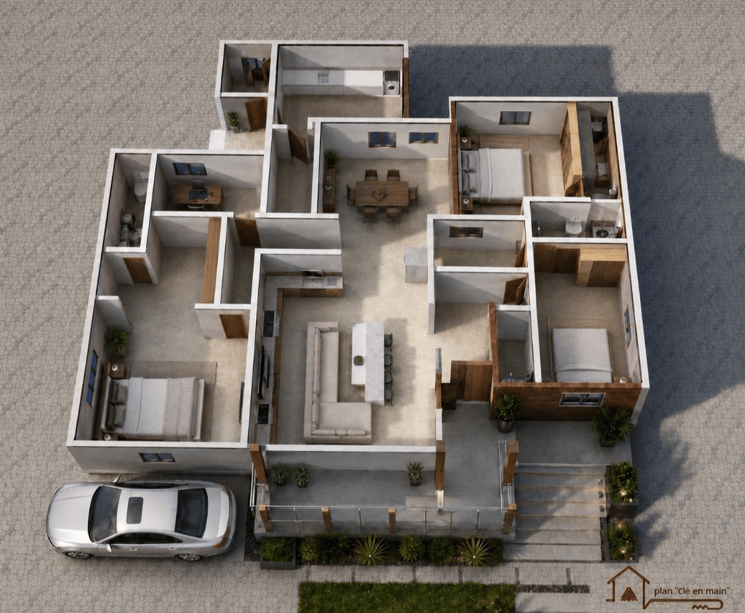 Projet d’une Maison Moderne Luxueuse de 3 Chambres – Dossier Technique Complet