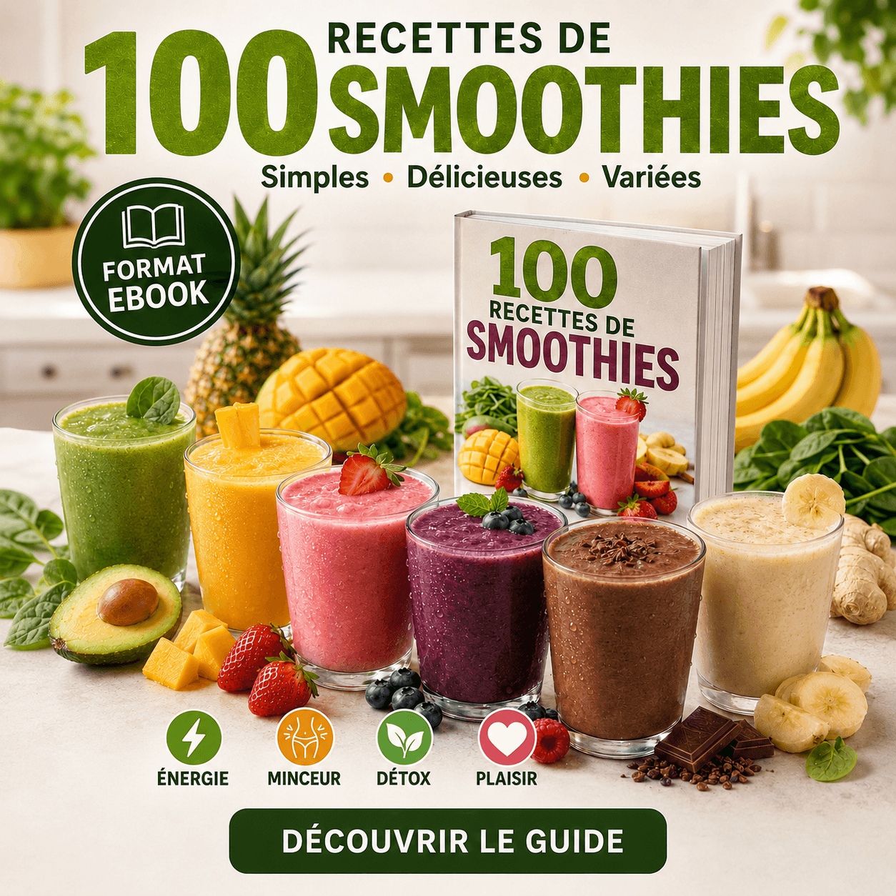 Le Grand Livre des Smoothies Africains — 100 recettes de jus de fruits frais et épais