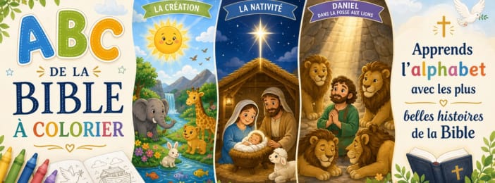 26 feuilles de coloriage ABC de la Bible pour les enfants