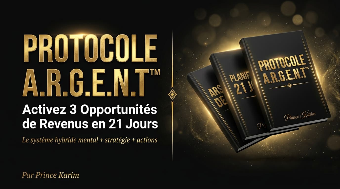 Le Protocole A.R.G.E.N.T™ — La méthode pour activer 3 nouvelles opportunités de revenus en 21 jours.