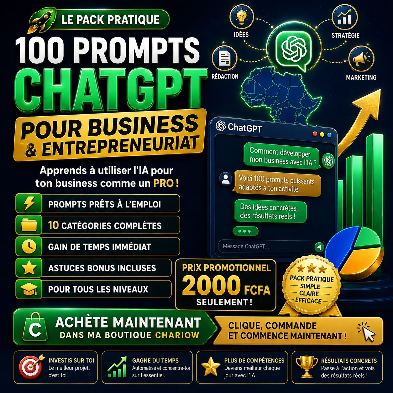 100 Prompts ChatGPT pour Business & Entrepreneuriat