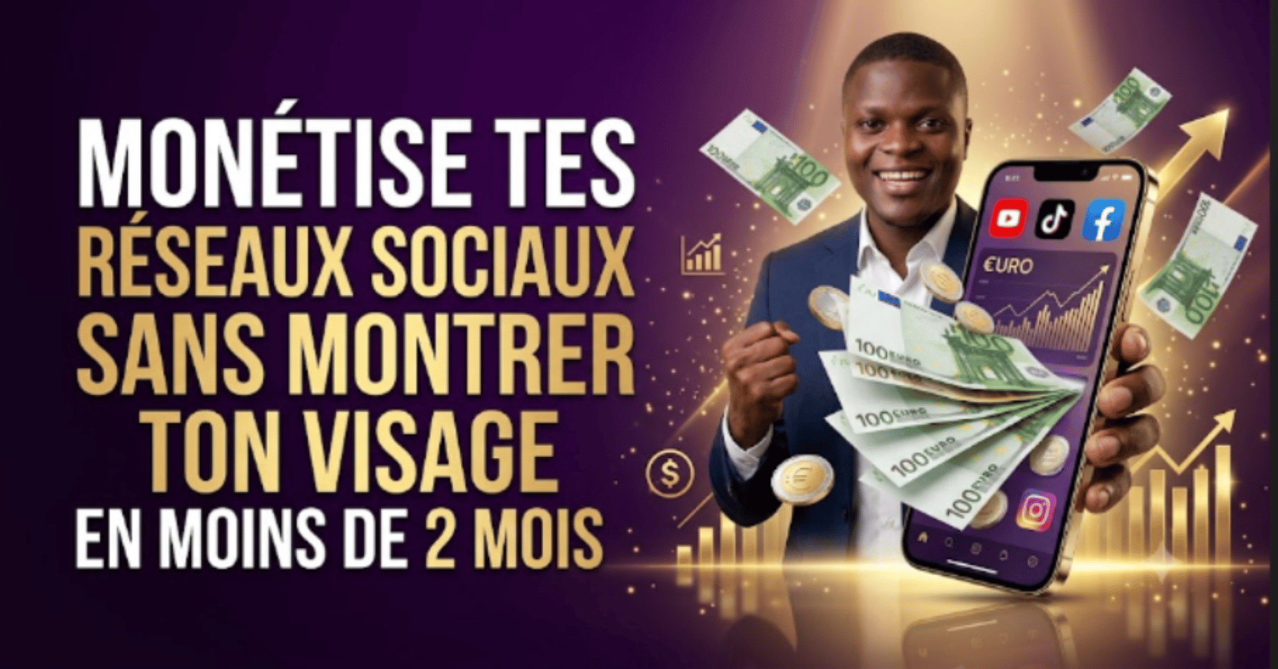 MONÉTISE TES RÉSEAUX SOCIAUX 💸 : Crée-Publie-Monétise sans montrer ton visage