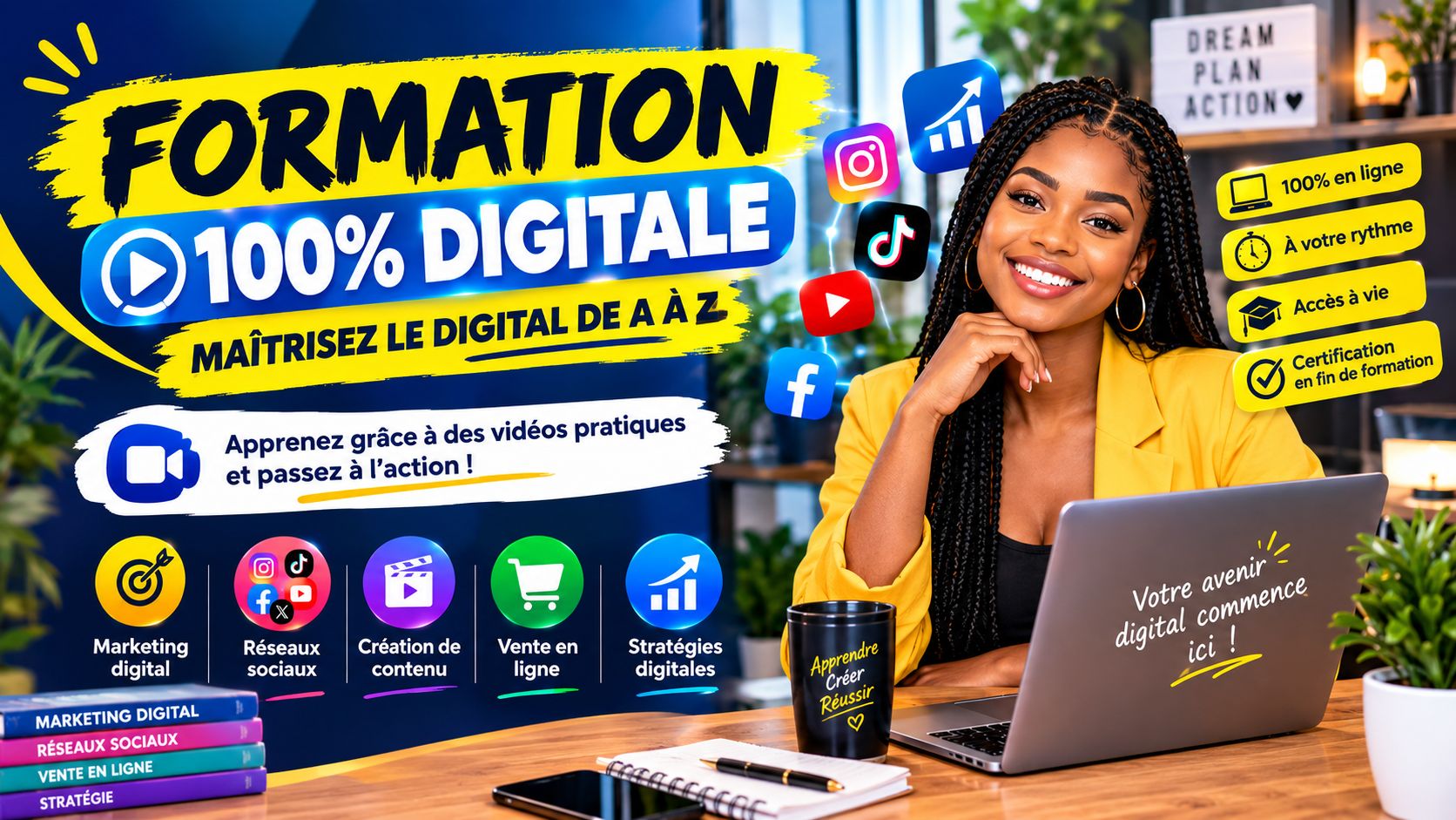 FORMATION 100% MARKETING DIGITALE MAÎTRISEZ LE DIGITAL DE A À Z