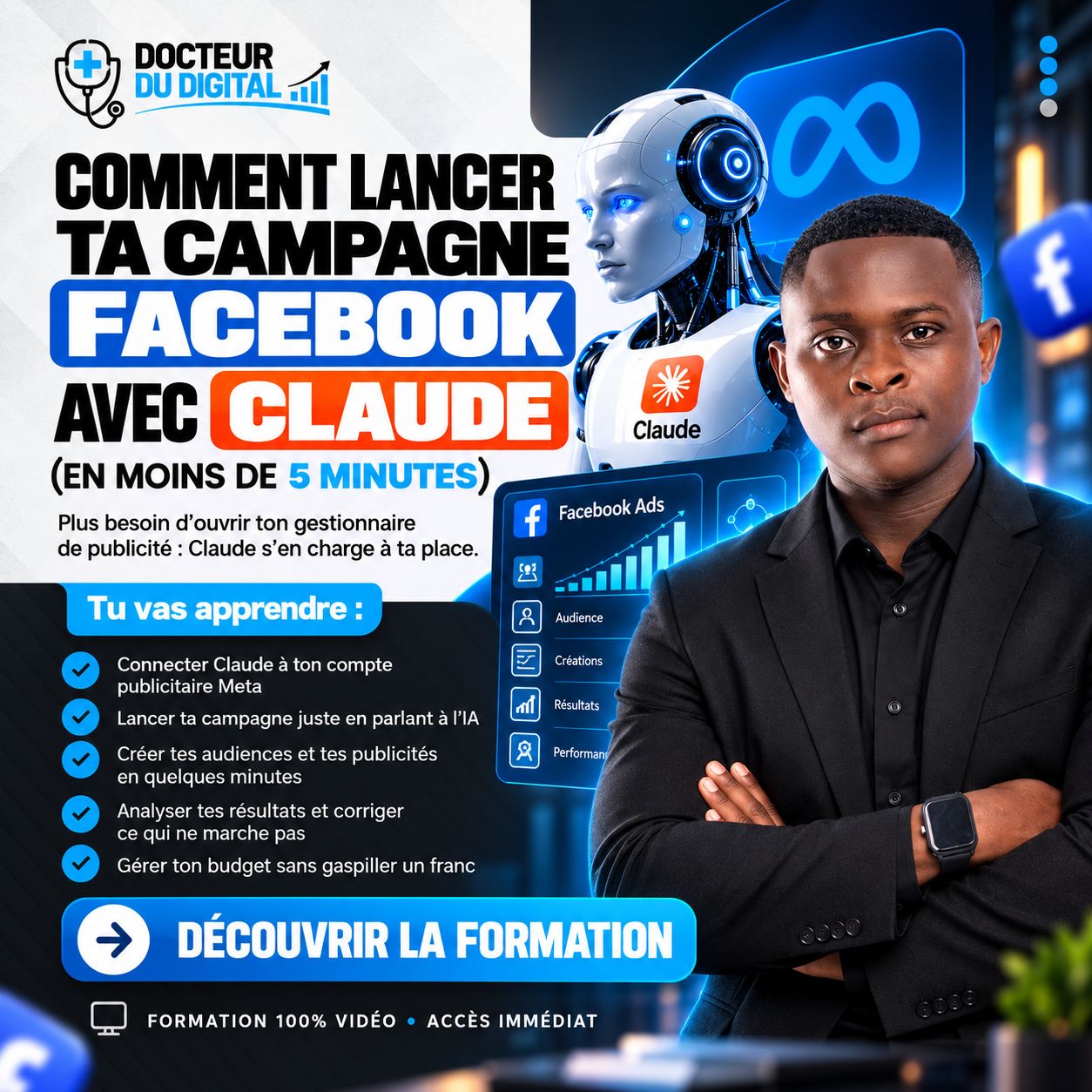 CLAUDE ADS Lance tes campagnes Facebook avec Claude, sans passer par Ads Manager