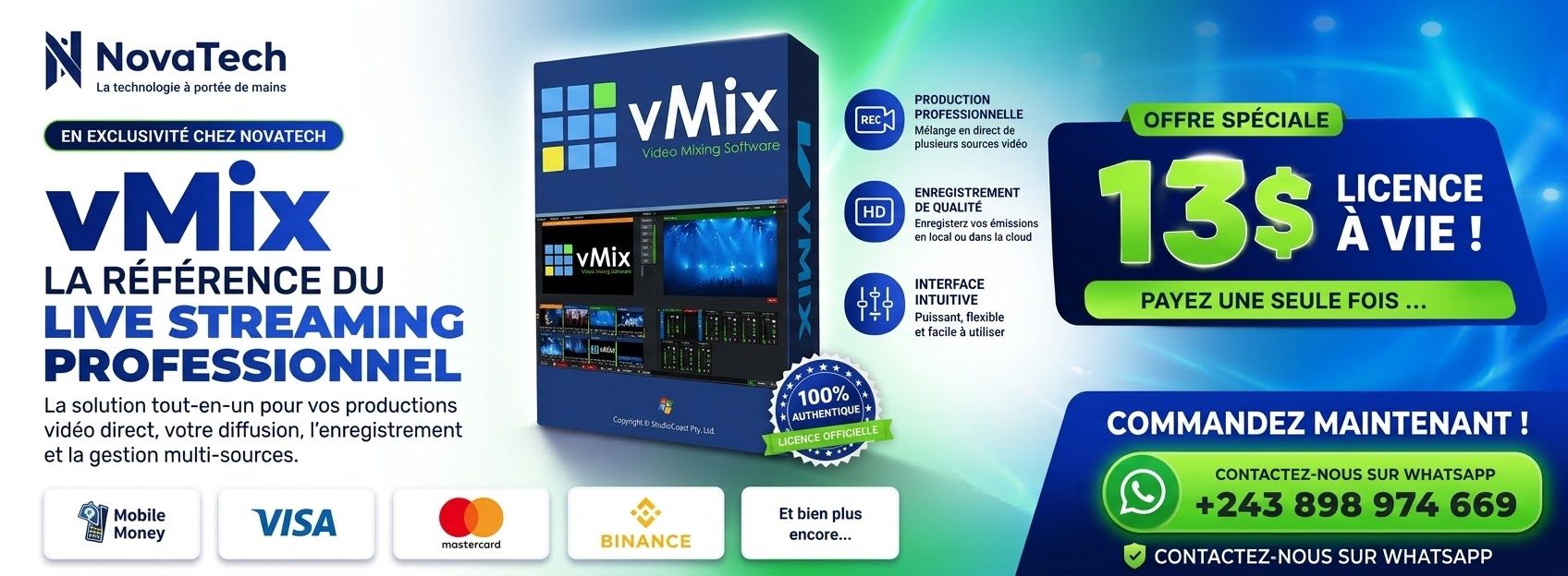 Pack streaming pro avec vmix