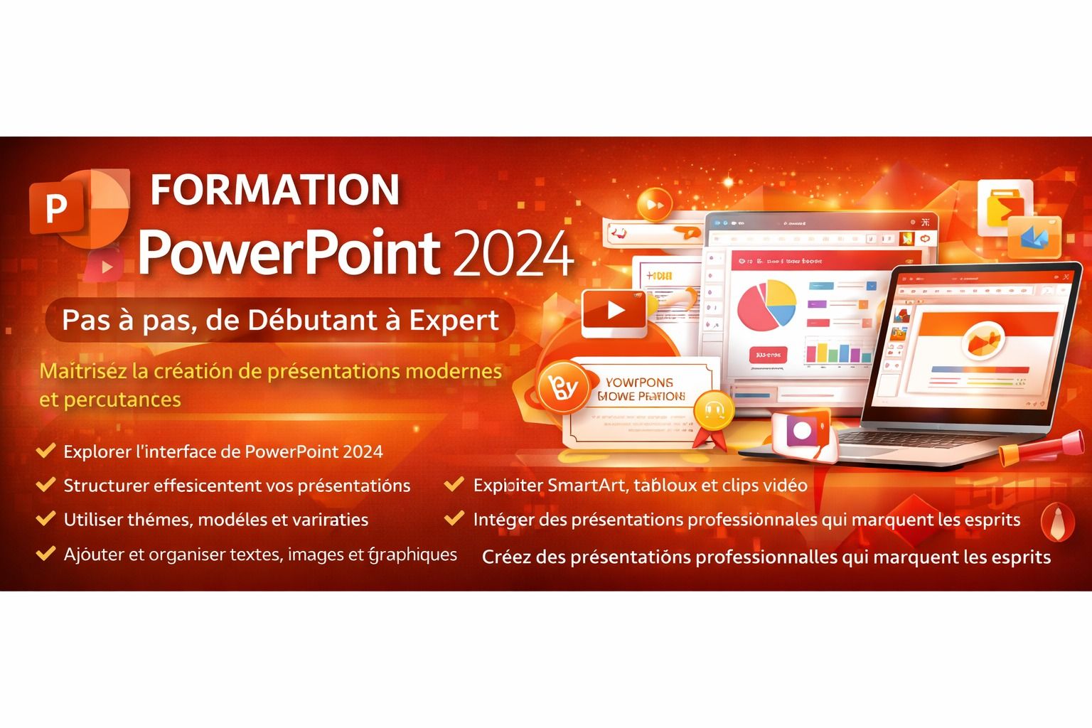 Formation PowerPoint 2024 – Pas à pas, de Débutant à Expert