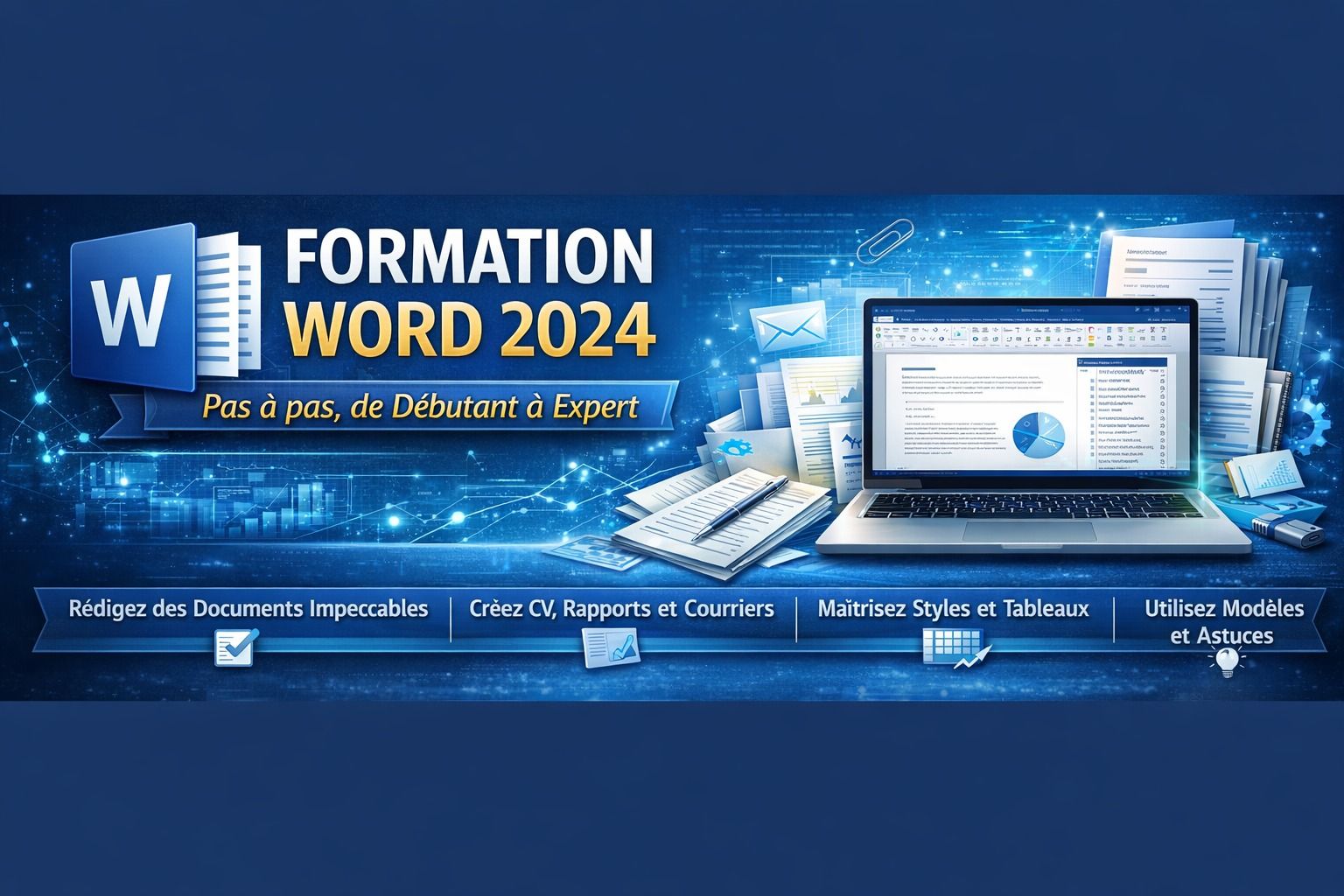 Formation Word 2024 – Pas à pas, de Débutant à Expert