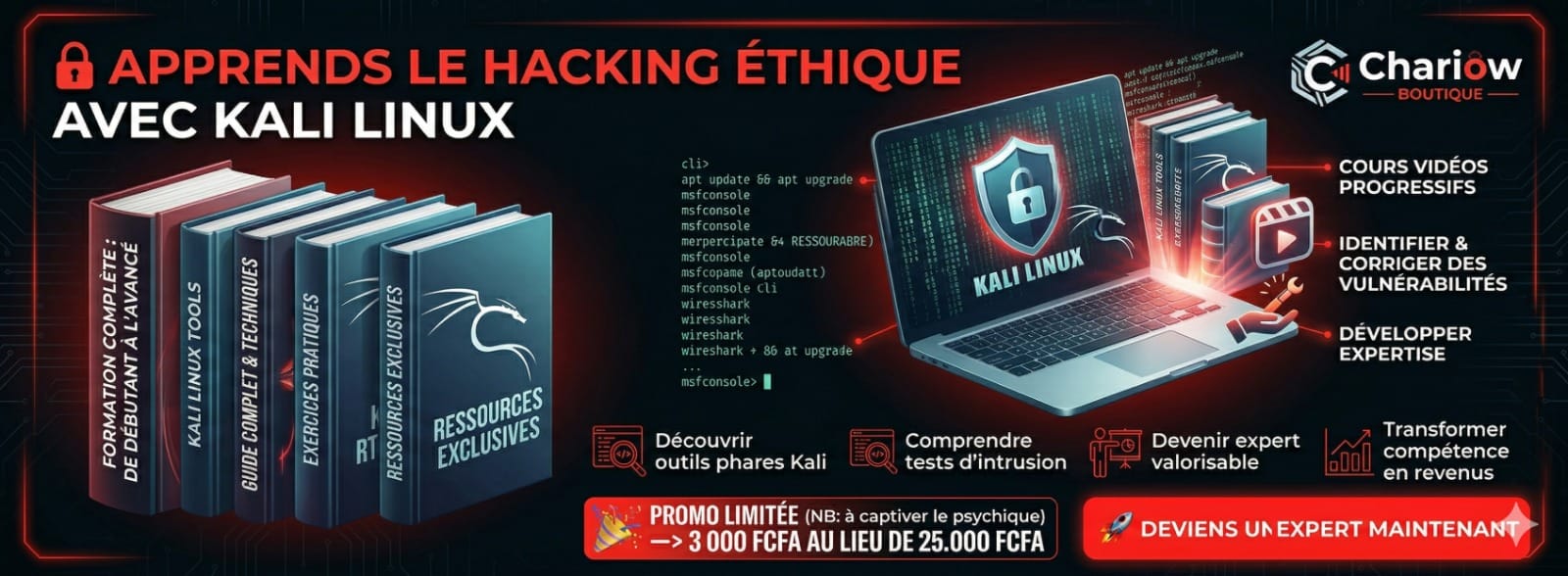 Hacking Éthique avec Kali Linux – Le Cours Complet