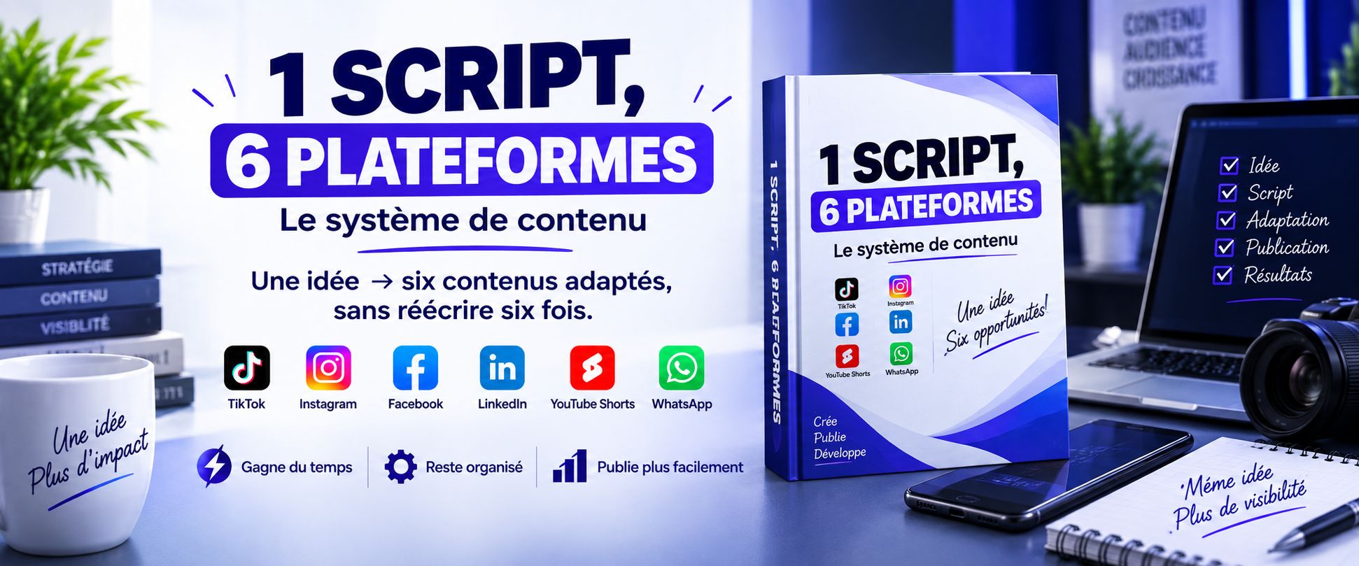 1 script, 6 plateformes — Le système de contenu