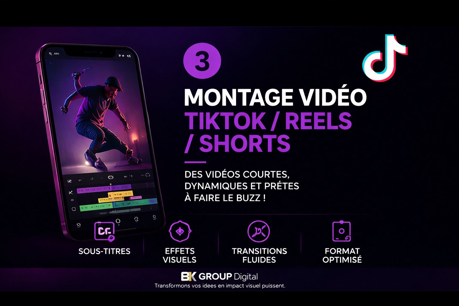 Montage Pro TikTok, Reels & Shorts – Augmentez votre audience
