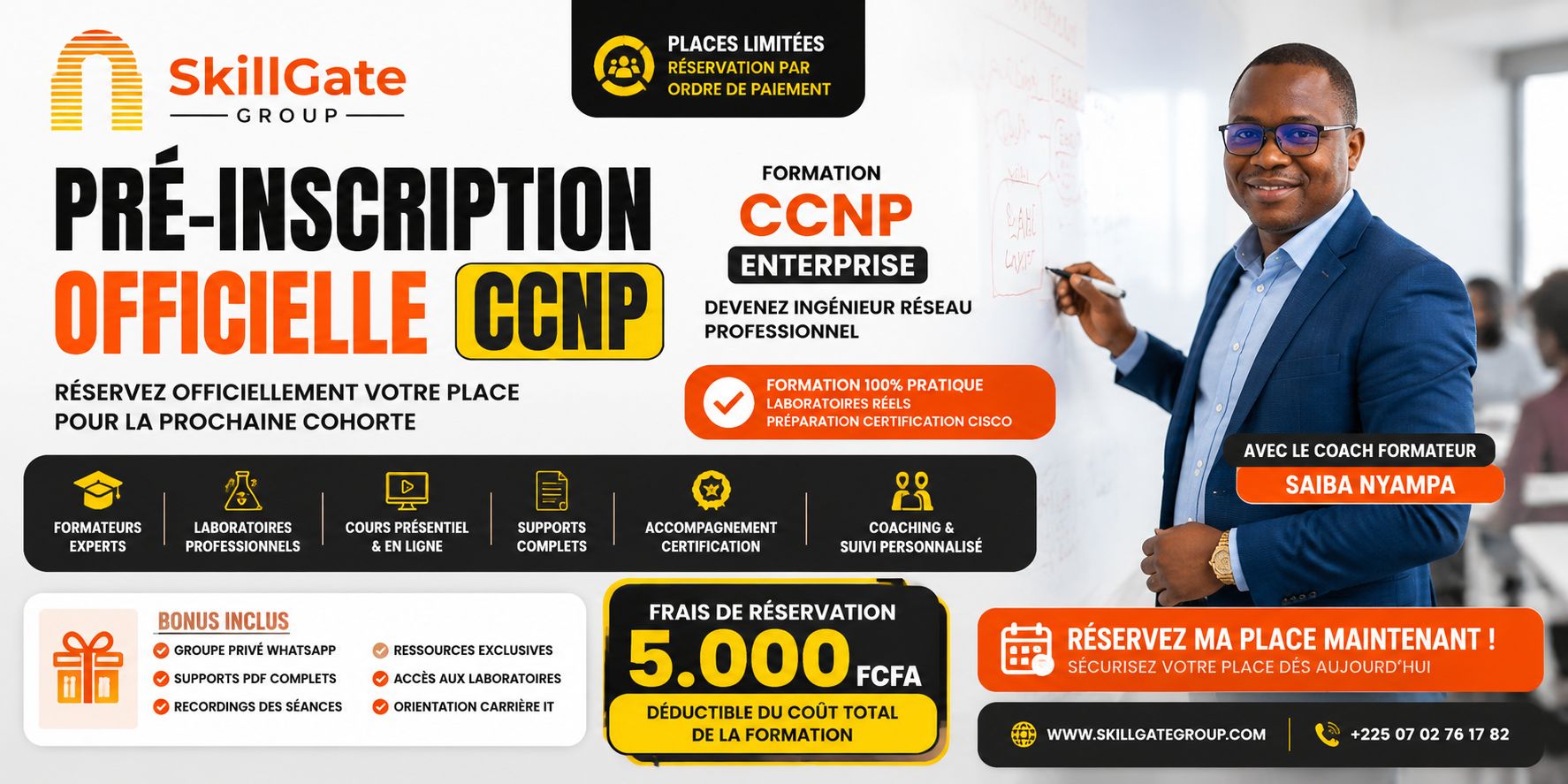 Pré-inscription Officielle — Formation Cisco CCNP Enterprise