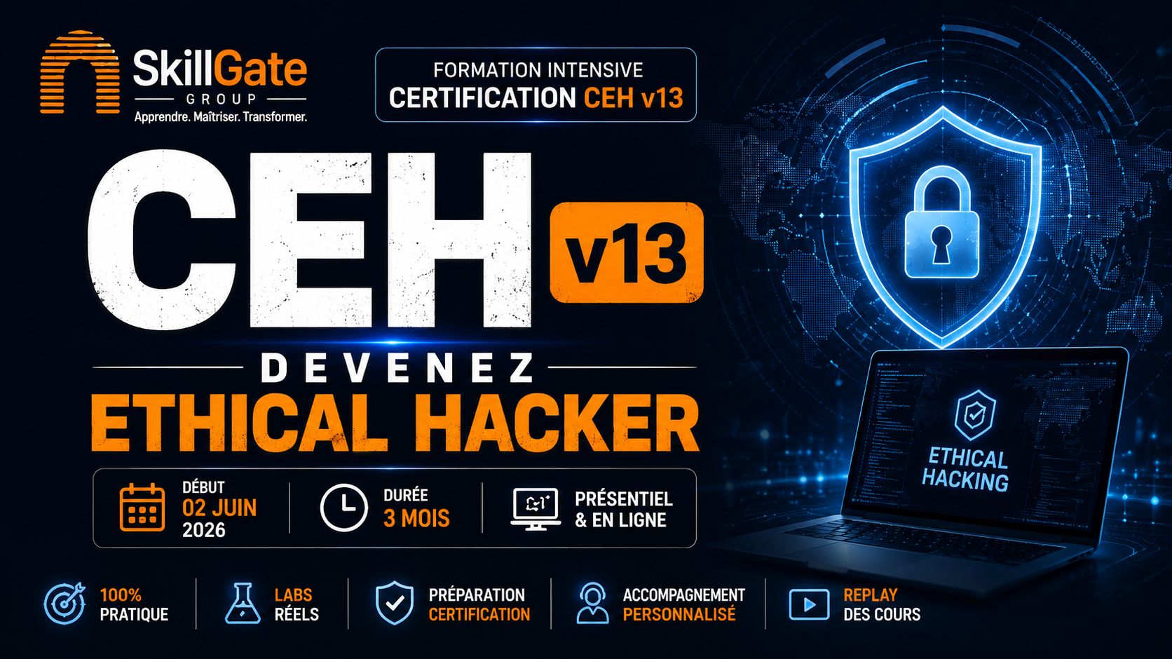 Pré-inscription  ETHICAL HACKER PROFESSIONNEL – CEH v13