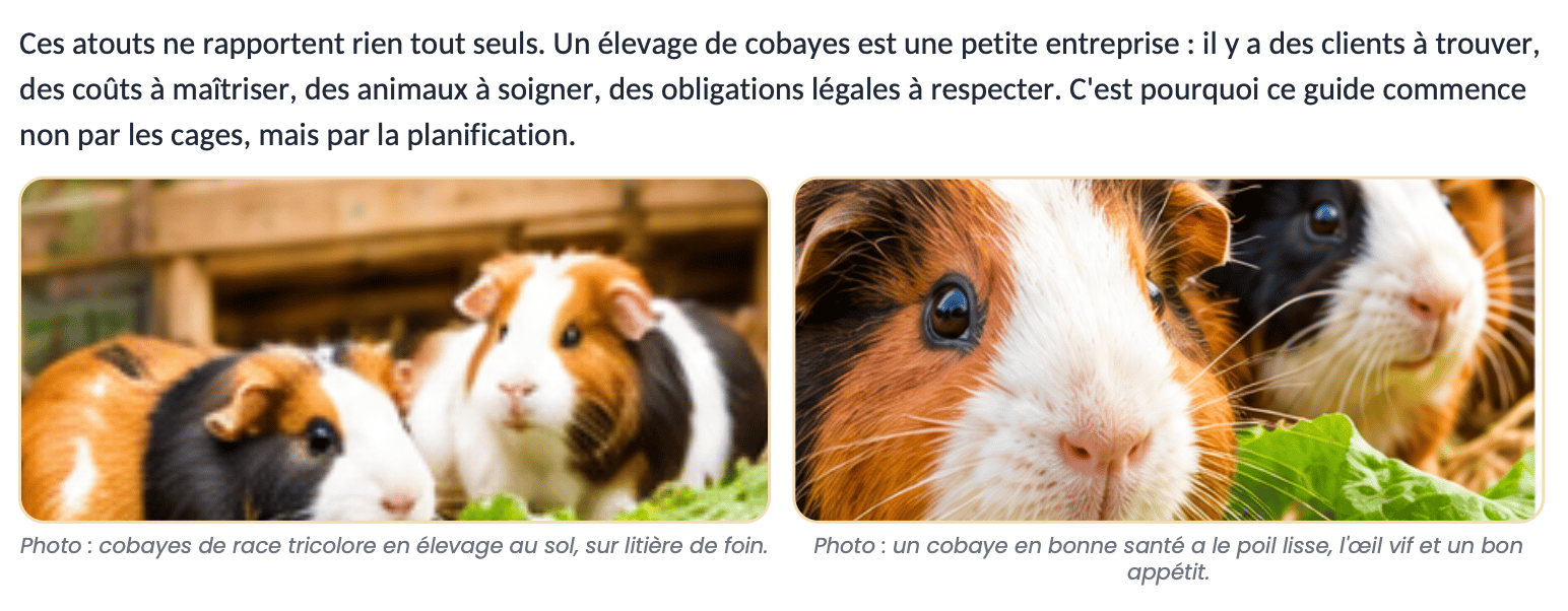 COBAYES MILLIONNAIRES – Guide complet de l’élevage commercial de cochons d’Inde.
