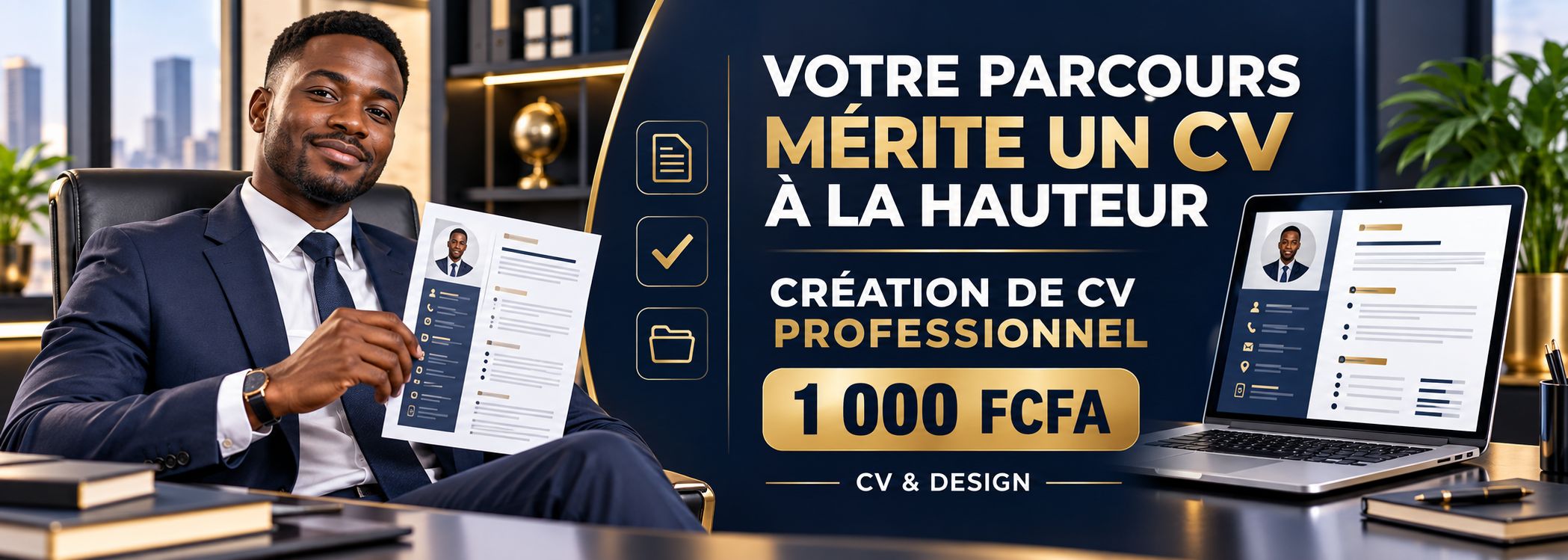 CV professionnel personnalisé — Création ou mise à jour