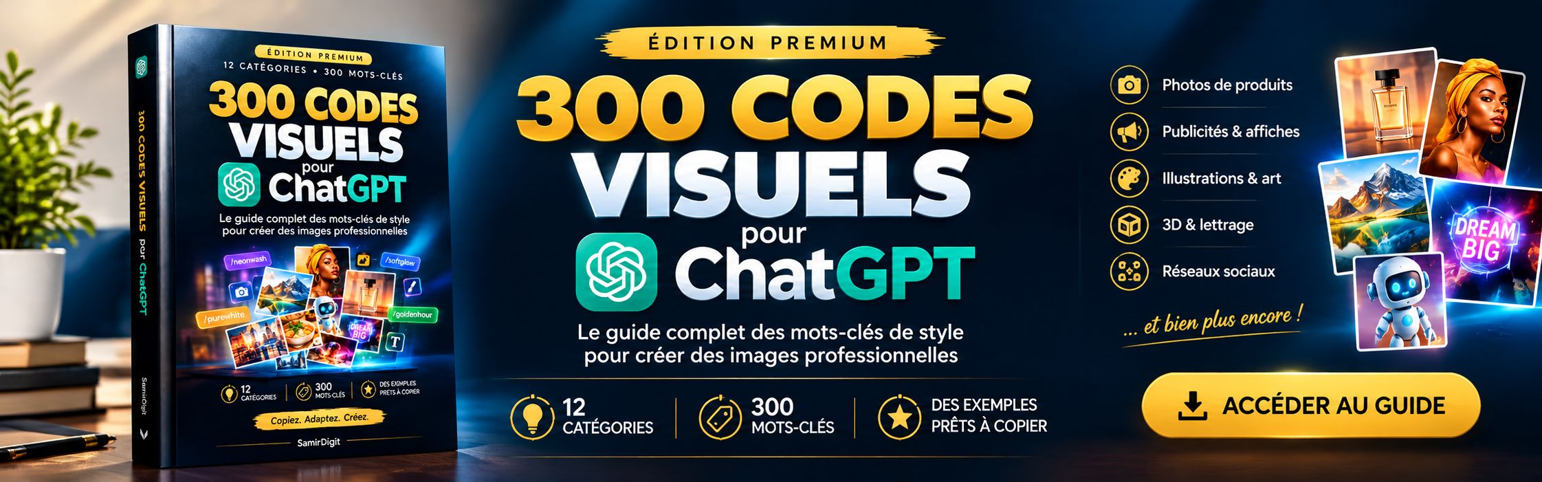 300 CODES VISUELS POUR CHATGPT