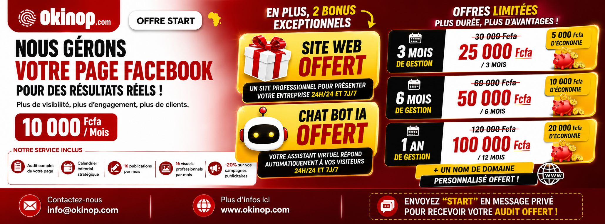 Gestion de Page Facebook : Offre Start