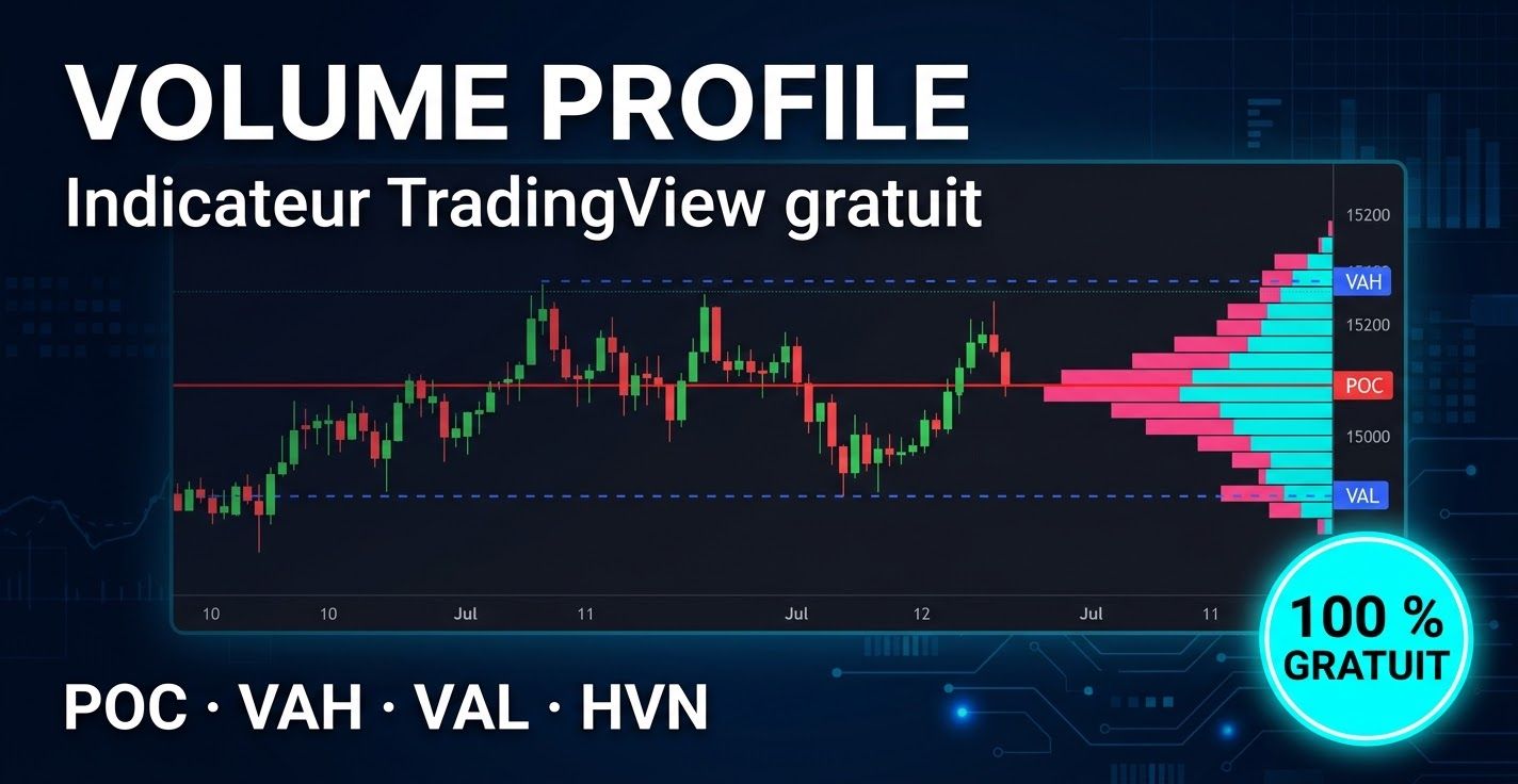 Indicateur TradingView gratuit : Volume Profile (POC, VAH, VAL)