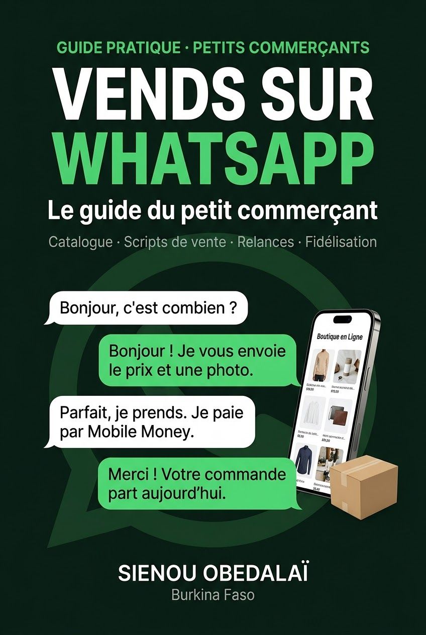 Vends sur WhatsApp : Le guide du petit commerçant (Catalogue, scripts, relances)