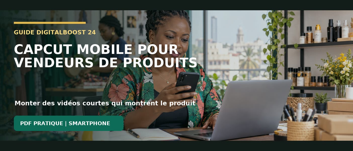 CapCut mobile pour vendeurs de produits