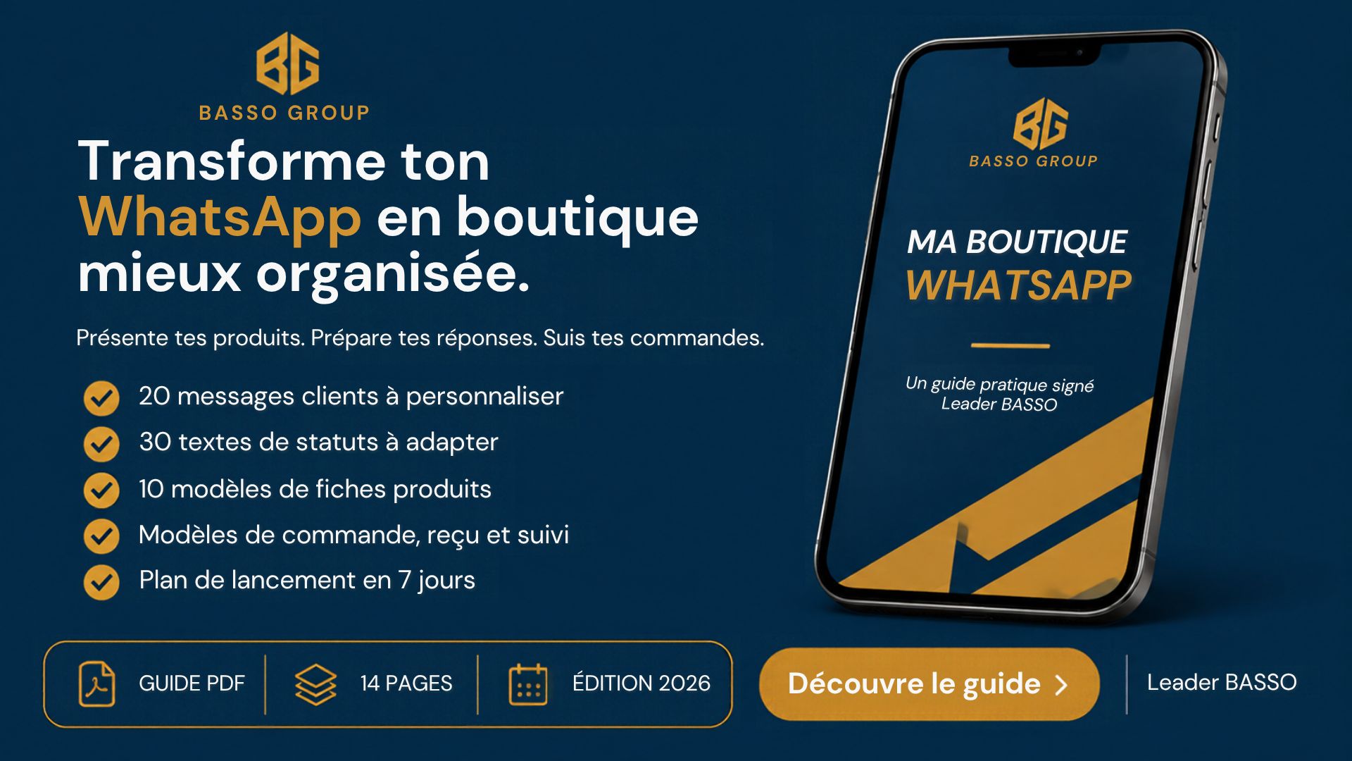 Ma Boutique WhatsApp – Le guide pratique du vendeur organisé