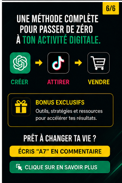 Utilise l'IA pour créer. Les réseaux pour attirer. Un système pour vendre.