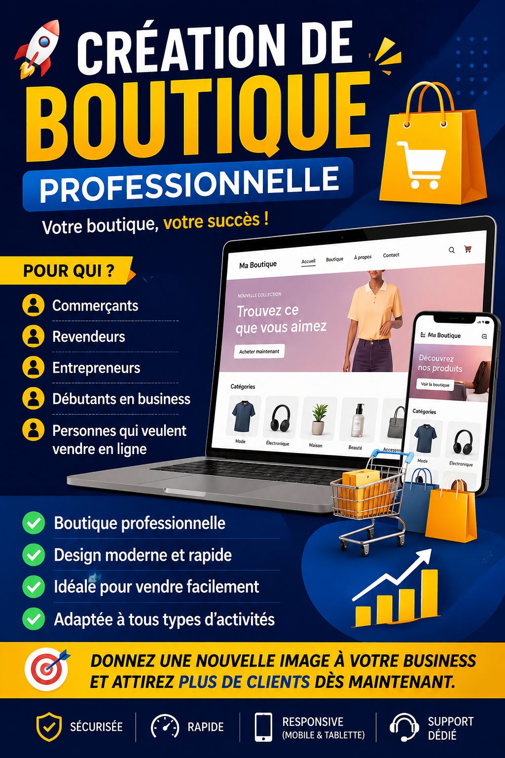 Création de boutique chariow