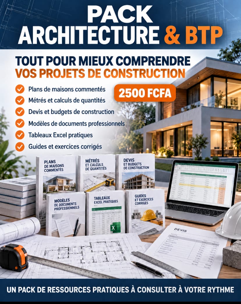 PACK ULTIME ARCHITECTURE & BTP : PLANS DE MAISONS, MÉTRÉS, DEVIS ET DOCUMENTS PROFESSIONNELS