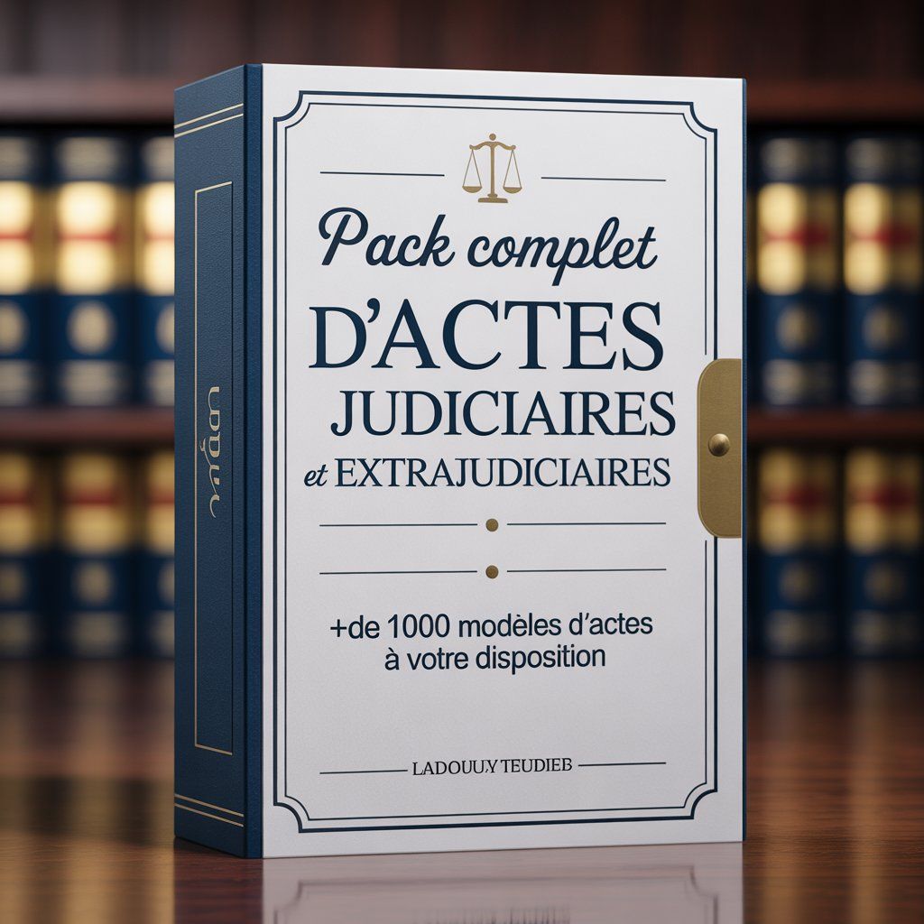 PACK COMPLET D’ACTES JUDICIAIRES ET EXTRAJUDICIAIRES :+ de 1000 modèles d’actes
