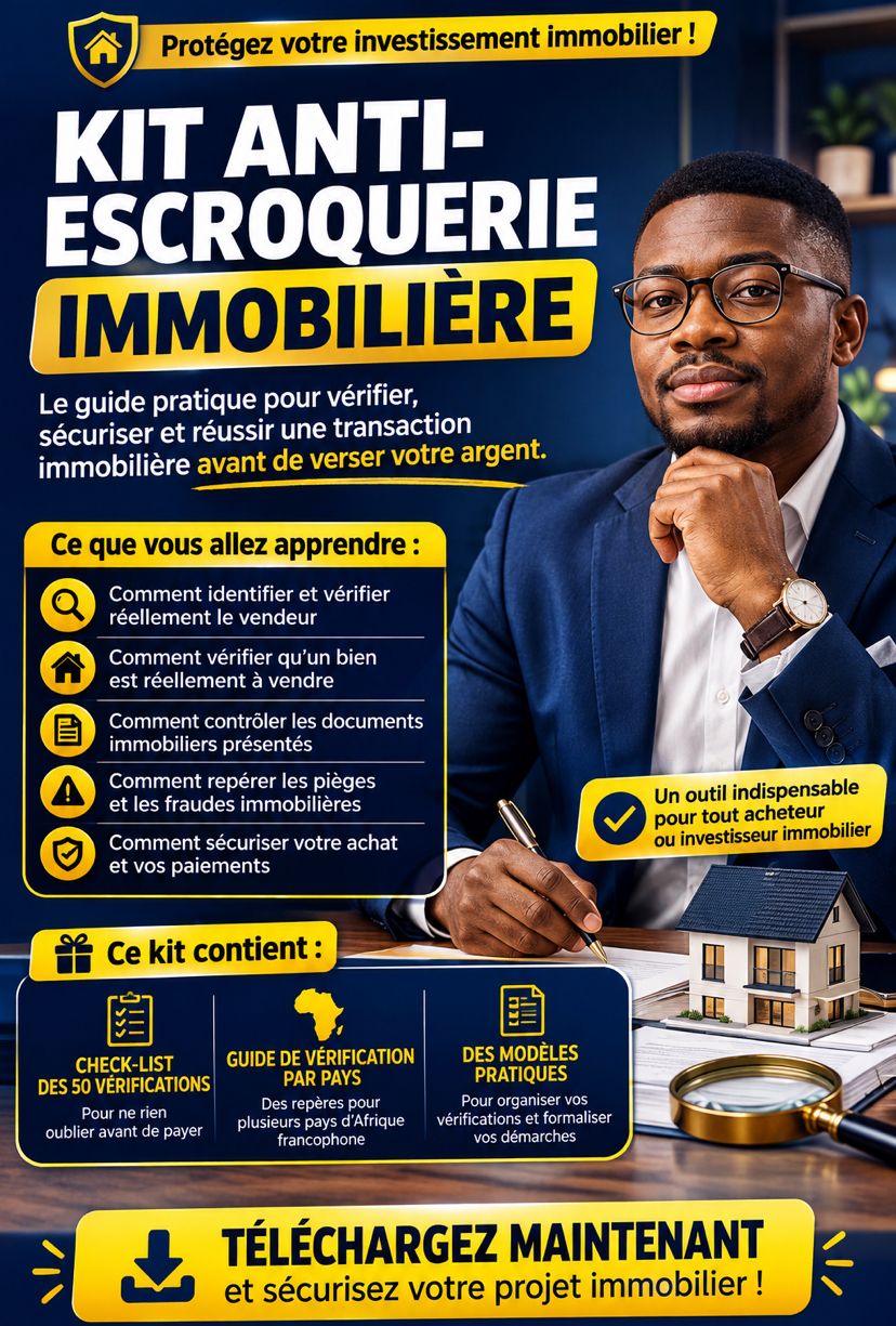 Kit Anti-Escroquerie Immobilière : vérifiez avant de payer et sécurisez votre achat.