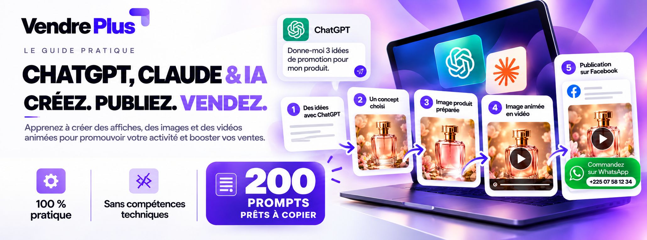 ChatGPT, Claude & IA : Créez, Publiez, Vendez !