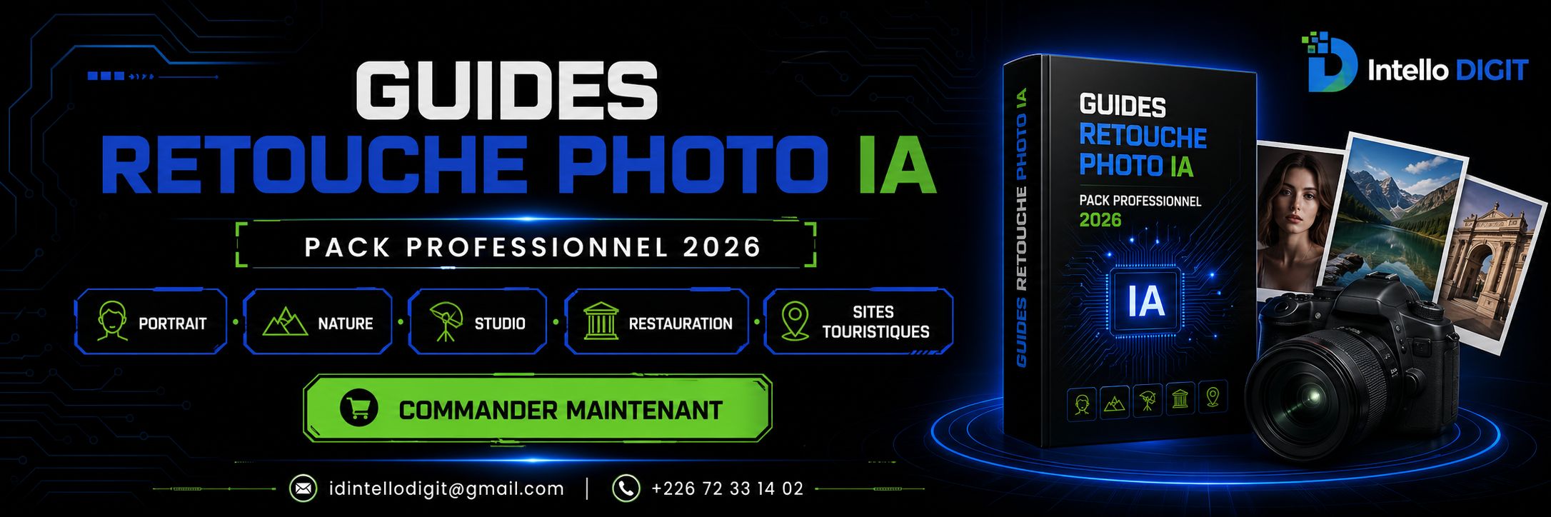 Pack professionnel retouche pro photo IA 2026