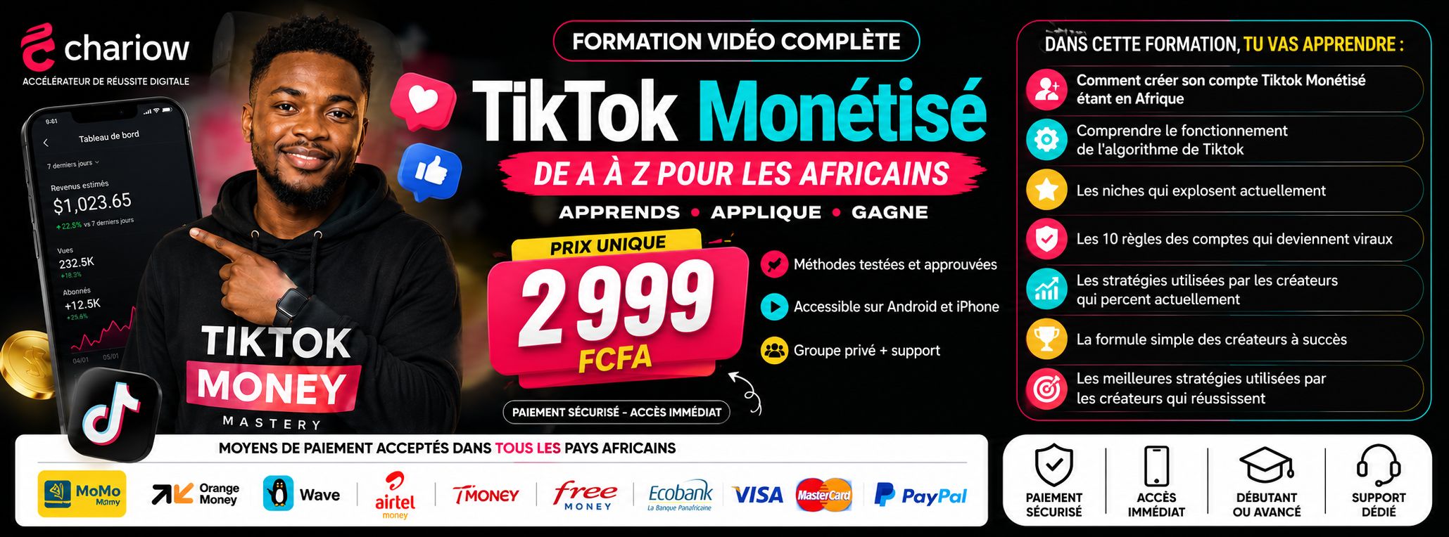 🚀 GAGNE DE L’ARGENT AVEC TIKTOK MÊME DEPUIS L’AFRIQUE !