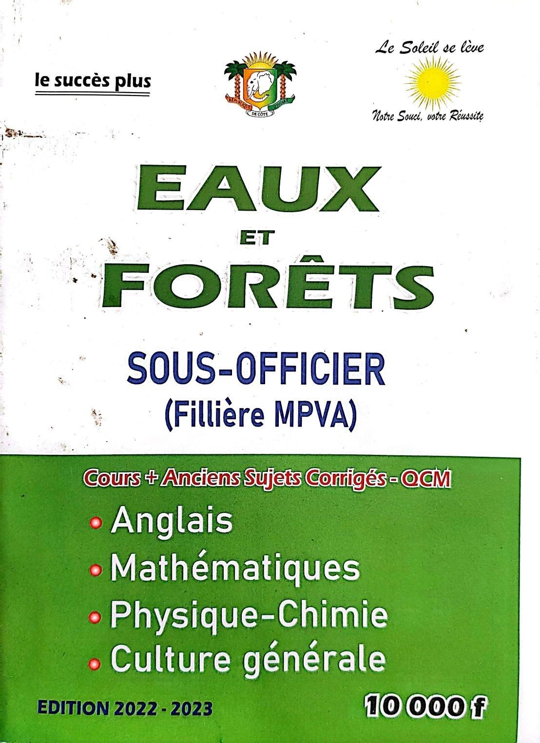 ANNALES CORRIGES (PDF) EAUX ET FORETS SOUS OFFICIERS