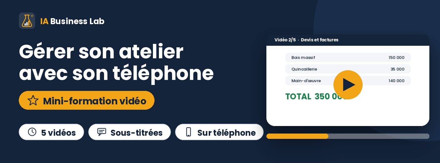 Gérer son atelier avec son téléphone : la mini-formation vidéo pour artisans