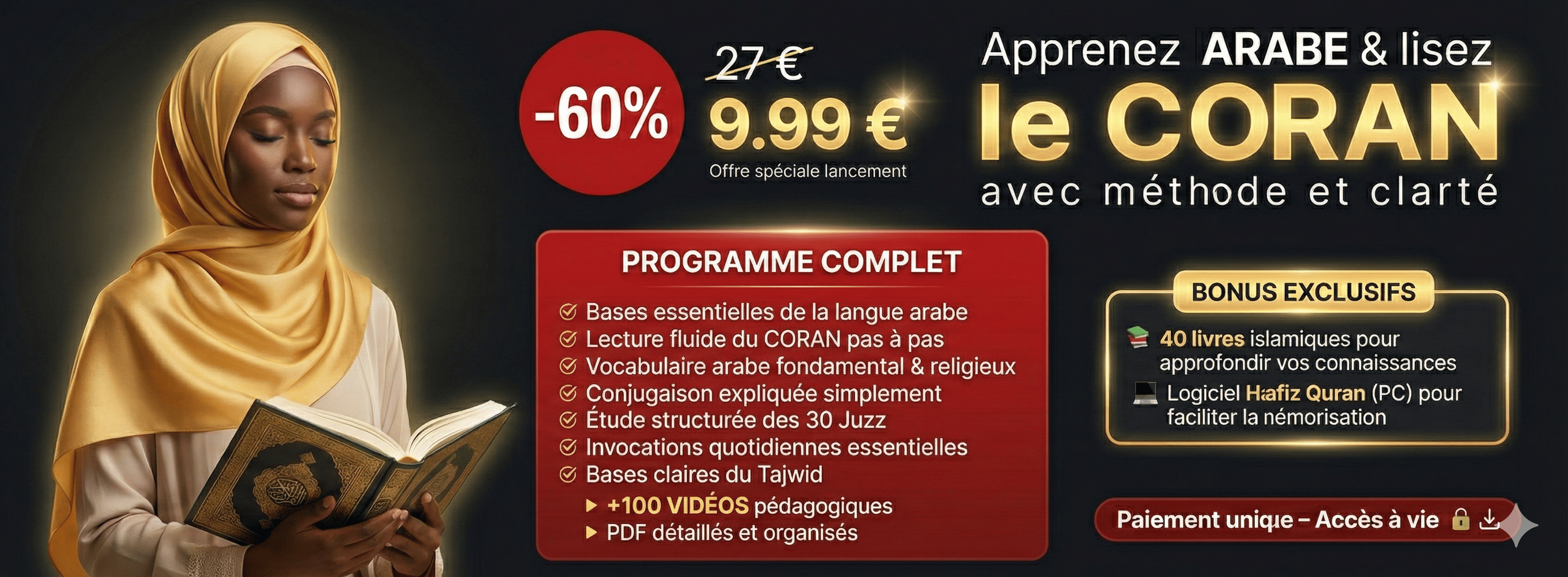 Maîtriser l’Arabe & Lire le Coran avec Clarté – Programme Complet 2.0