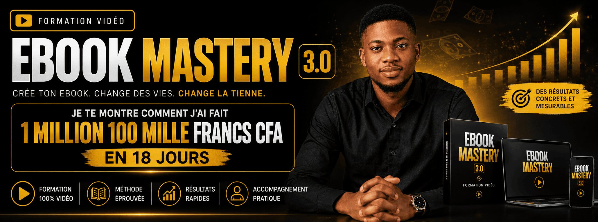 EBOOK MASTERY 3.0 : Je te montre étape par étape comment j'ai fais 1 100 000F avec les E-book !