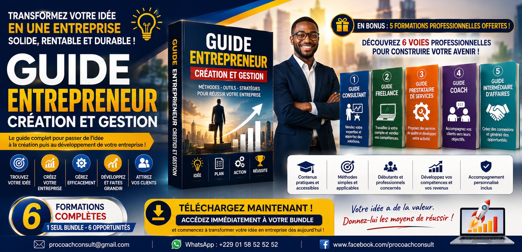 Le guide du Metier d'Entrepreneur PLUS 5 FORMATIONS EN BONUS