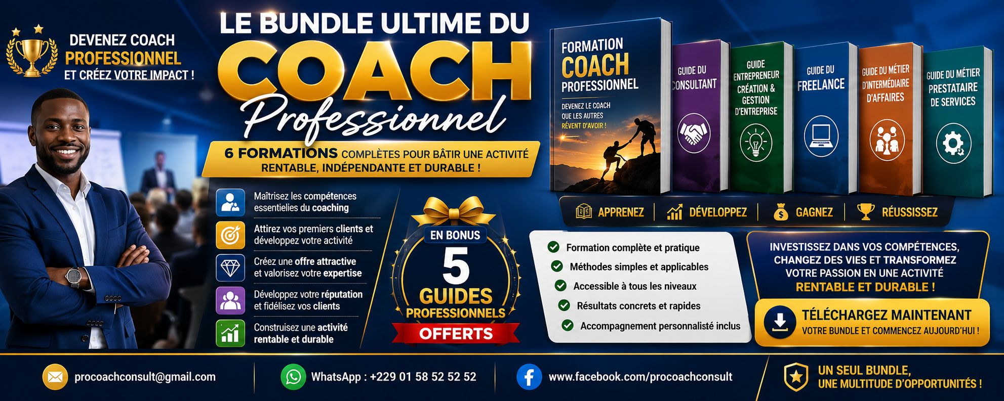 Le guide du Métier de Coach PLUS 5 FORMATIONS