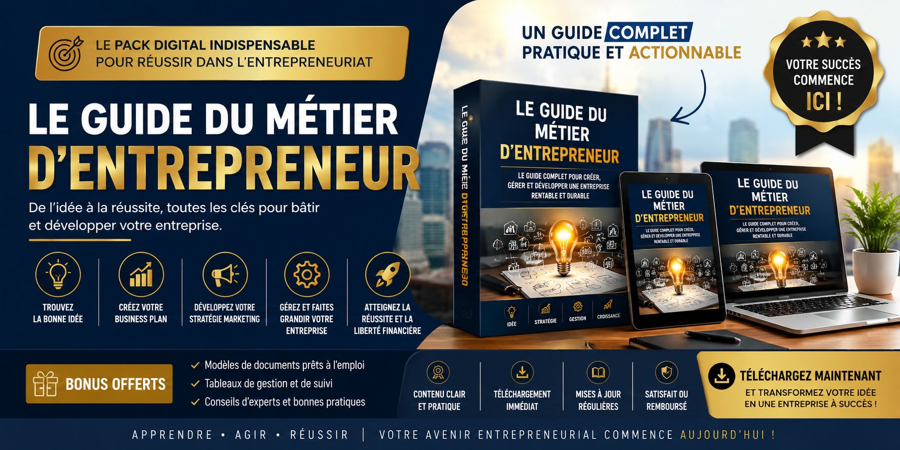 Le guide du Metier d'Entrepreneur FORMATION VIDEO