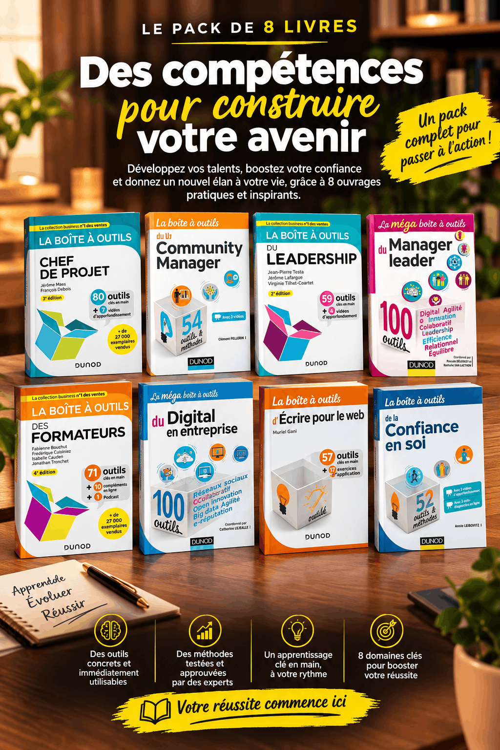 Pack de 8 livre